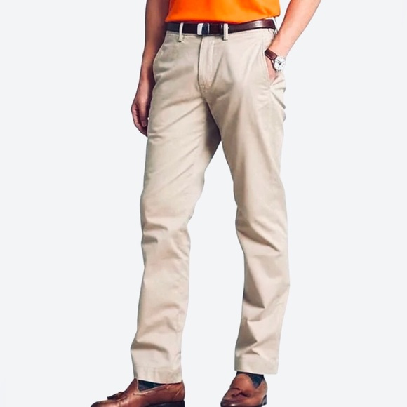 Polo by Ralph Lauren Prospect Pant Men’s 38-30, 100% Cotton, Classic Chino Khaki - Picture 1 of 16